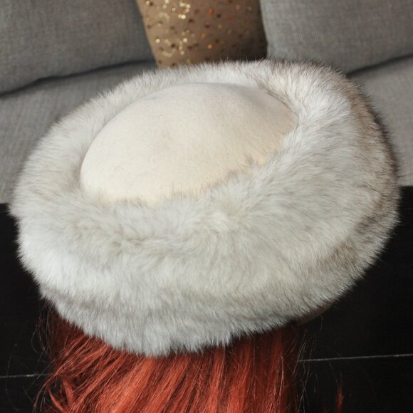 Arctic Fox Fur Cossack Winter Hat Cap Après Ski M - Picture 2 of 7